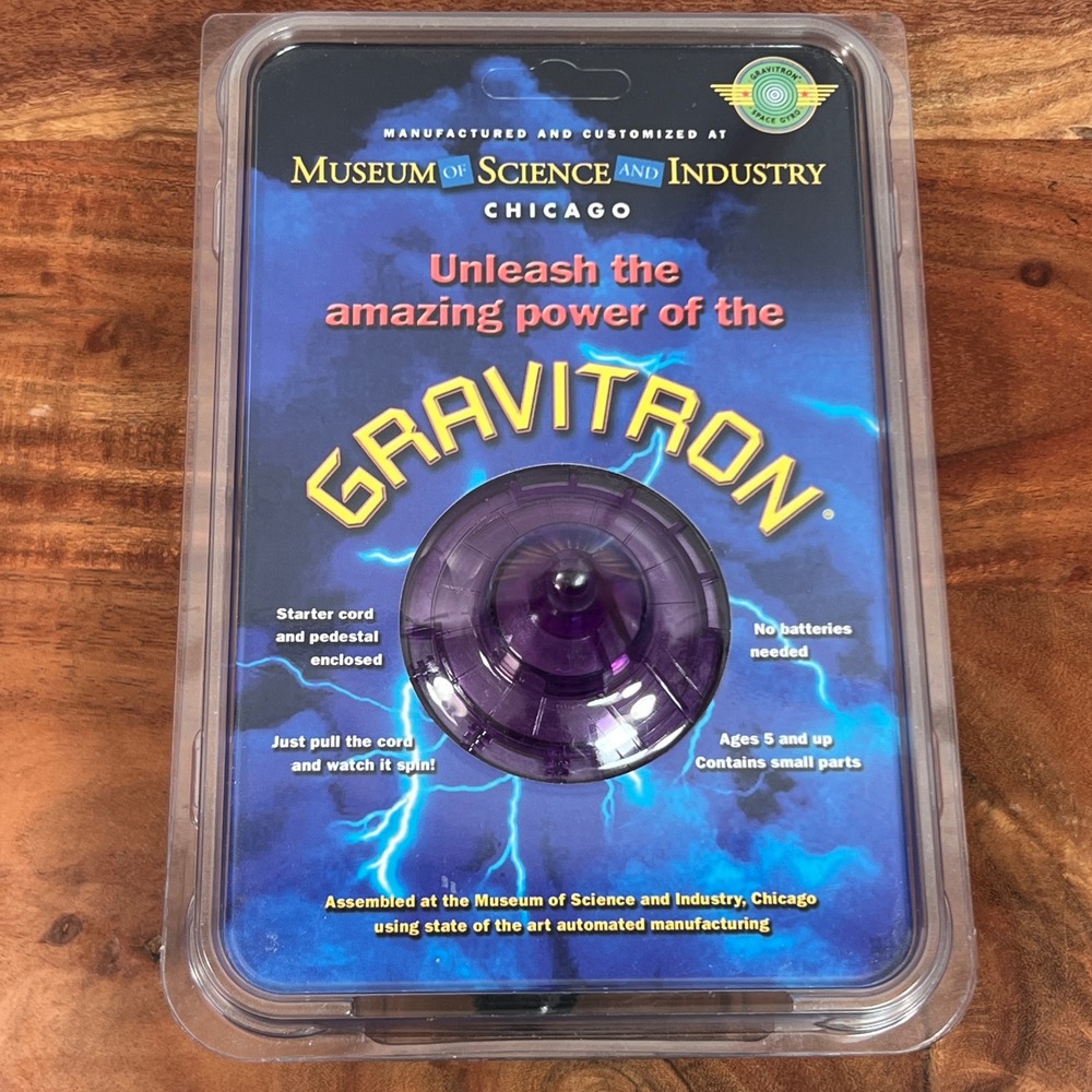 Museum of Science and Industry Gravitron Space Gyro Purple Spinning Toy Tedco